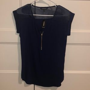 Express navy blouse